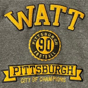 City of Champions Pittsburgh Steelers TJ Watt #90 Hoodie Medium